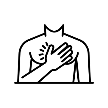 Engegefühl Brust Icon