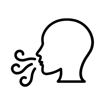 Pfeifende Atmung Icon